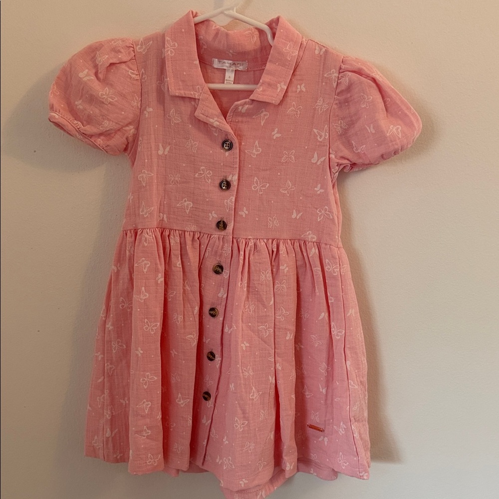 Tahari Pink Butterfly Kids Dress